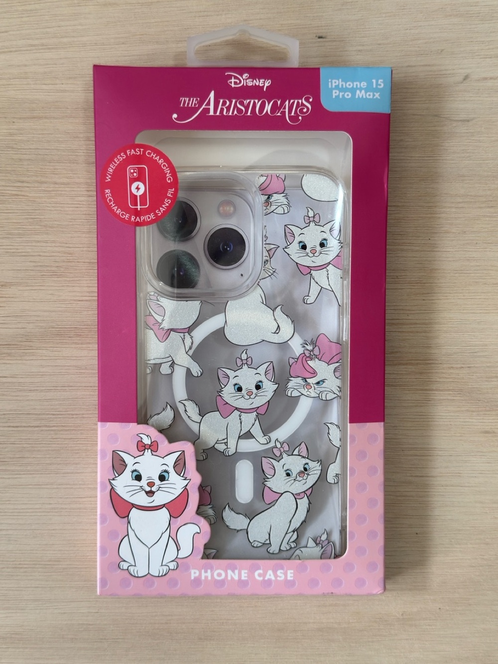Disney Marie The Aristocats Pink White iPhone 15 Pro Max Case